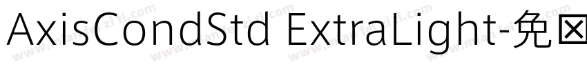 AxisCondStd ExtraLight字体转换